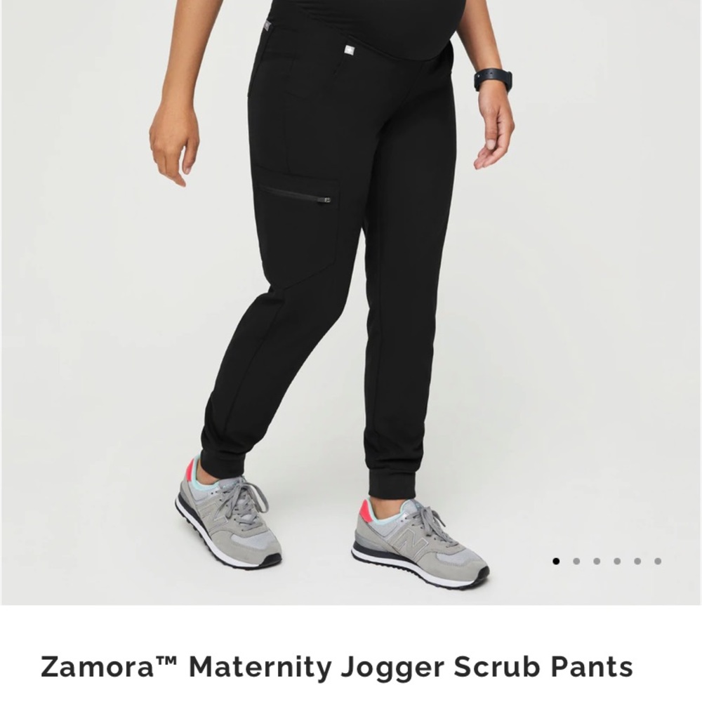 Figs Zamora maternity jogger in Small petite in black